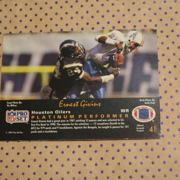 Ernest Givins #41 Football Card - Picture 2 of 2